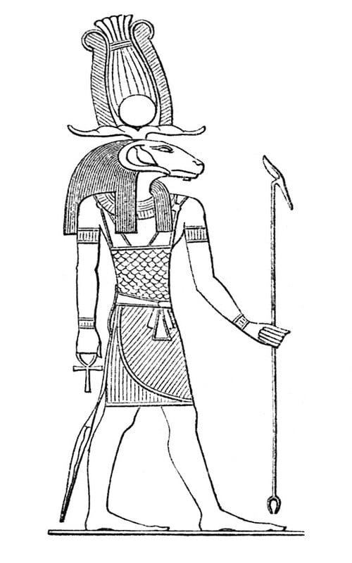 Khnum dans le Meyers Konversations-Lexikon, 4e édition (vol. 4)