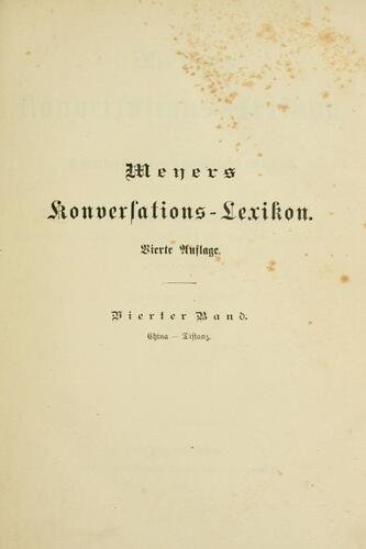 Meyers Konversations-Lexikon, 4e édition (vol. 4)